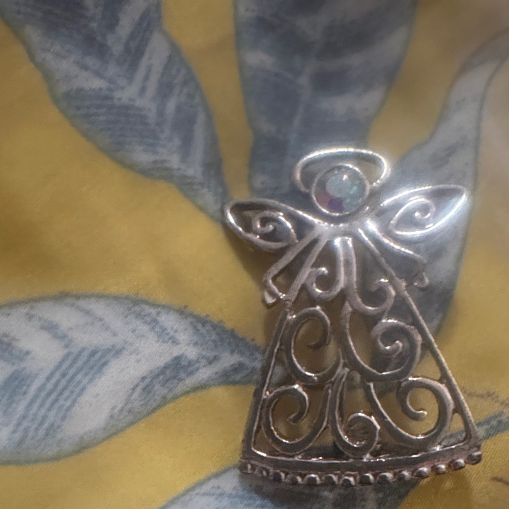 Silver-Tone Angel Pin